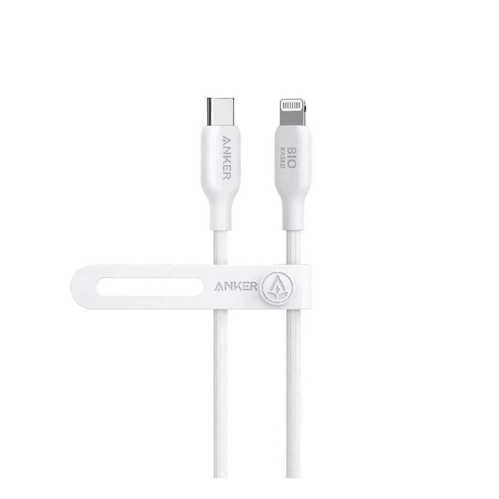 Anker 542 USB-C to Lightning Cable (Bio-Based) (1.8m/6ft) - White - Tashqila Anker 542 USB-C to Lightning Cable (Bio-Based) (1.8m/6ft) - White - Tashqila